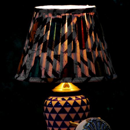Multicolour Batik Pleated Empire Lampshade Large